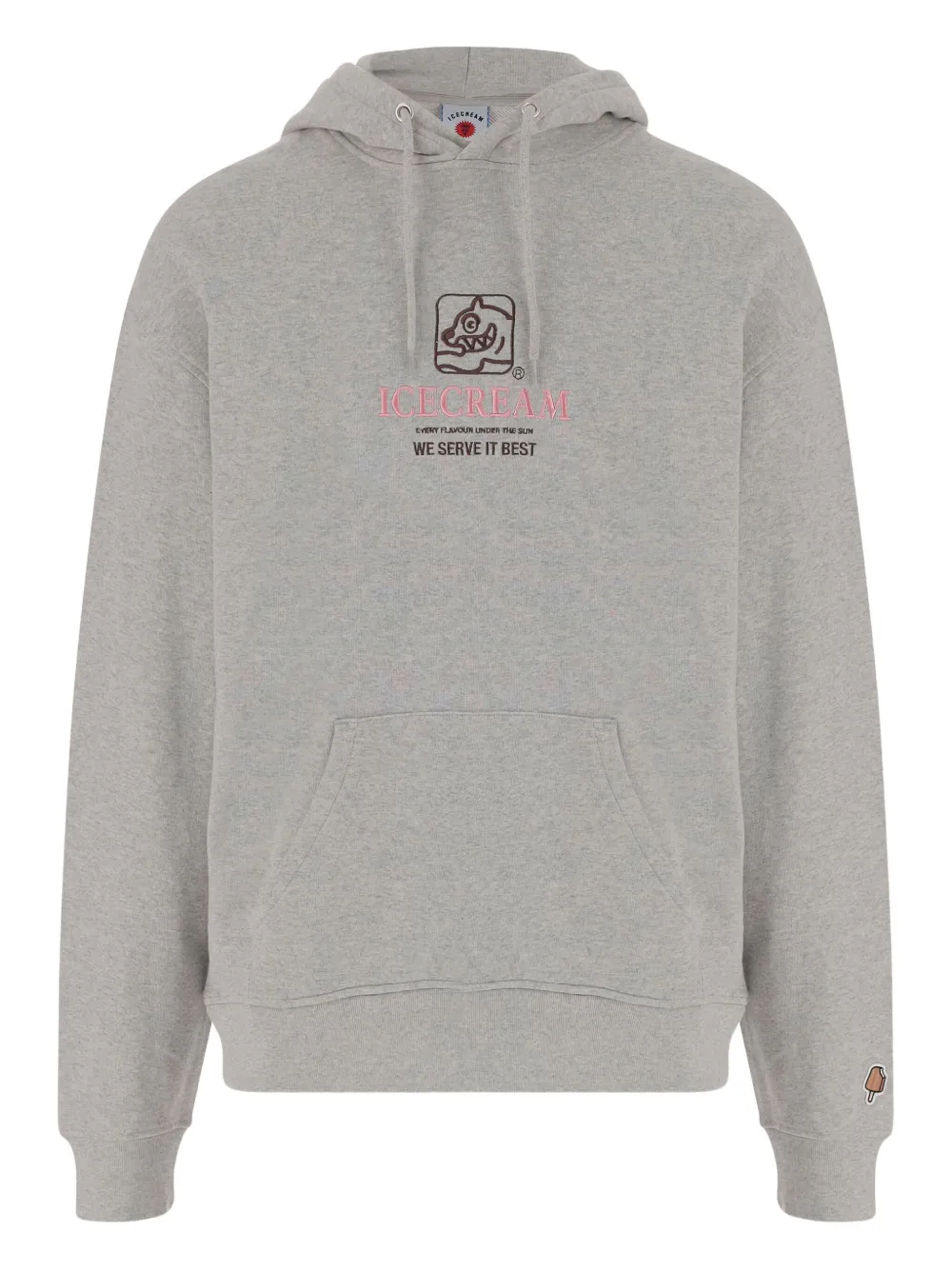 ICECREAM logo-embroidered cotton hoodie | Grey | Image 1