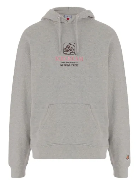 ICECREAM logo-embroidered cotton hoodie