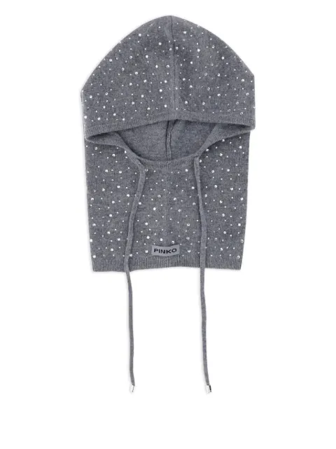 PINKO crystal-embellished hooded balaclava