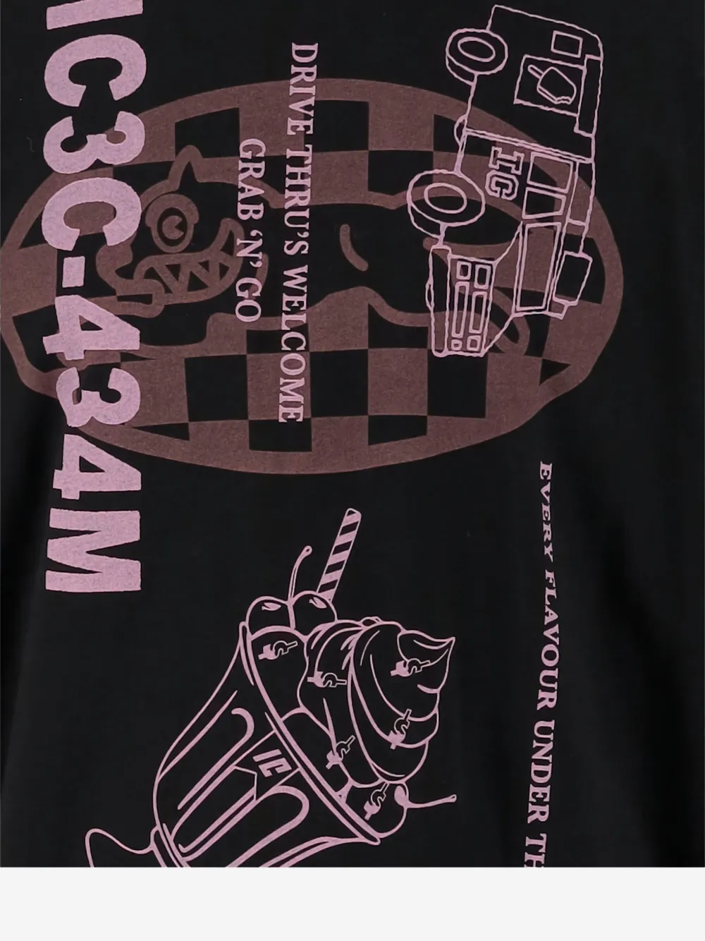 ICECREAM T-shirt met lange mouwen Zwart