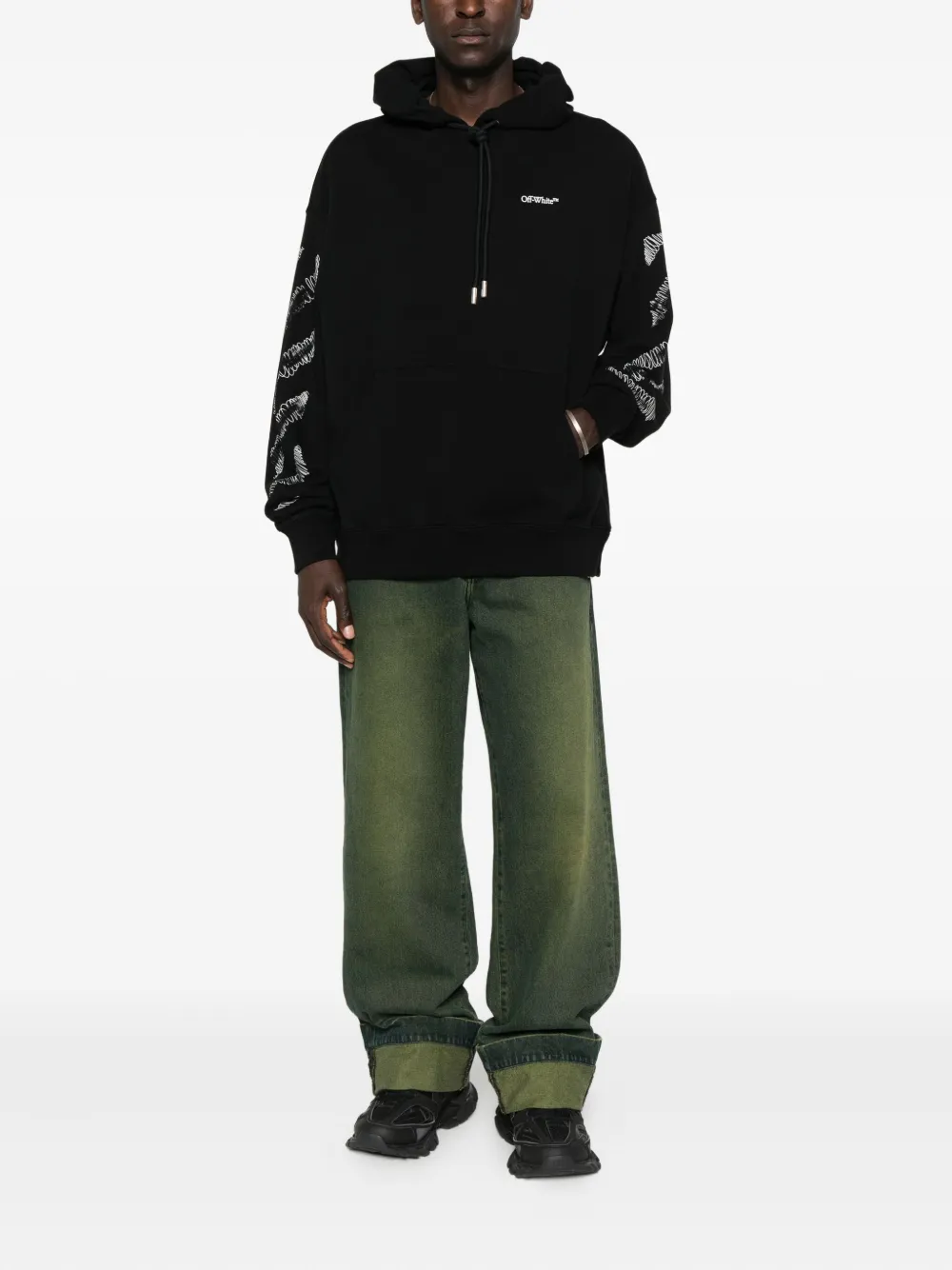 Off-White arrow-sleeves hoodie | Hoodies | Image 2