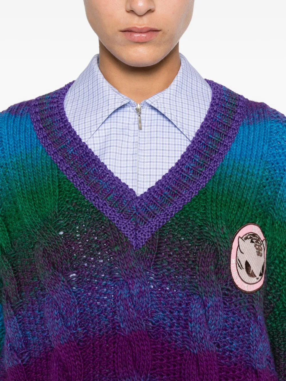 GCDS Kabelgebreide trui Blauw