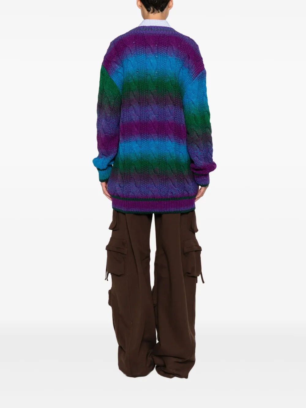 GCDS Kabelgebreide trui Blauw