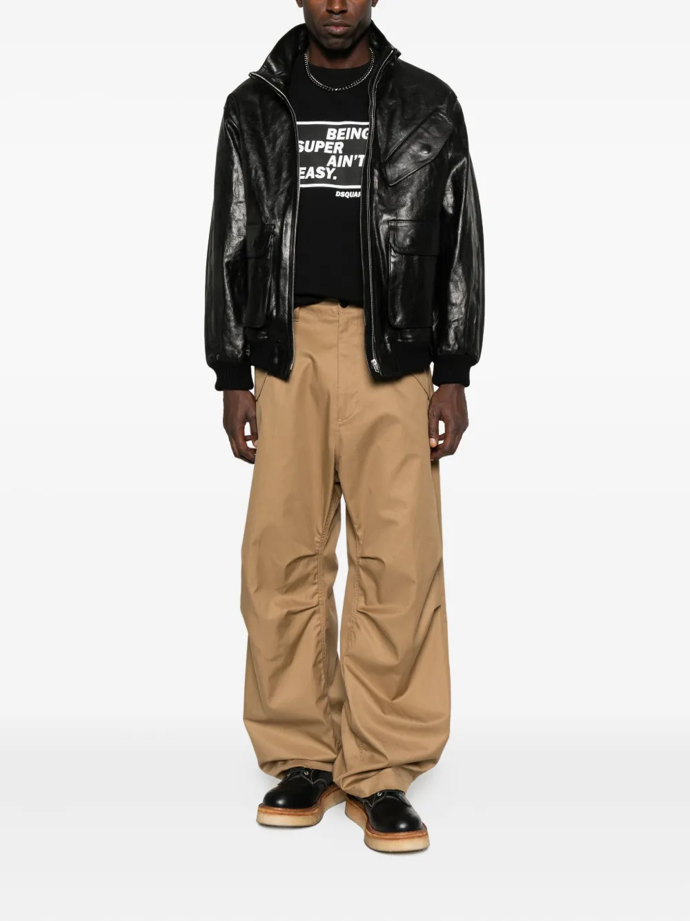 DSQUARED2 gathered-knees cargo pants - Beige