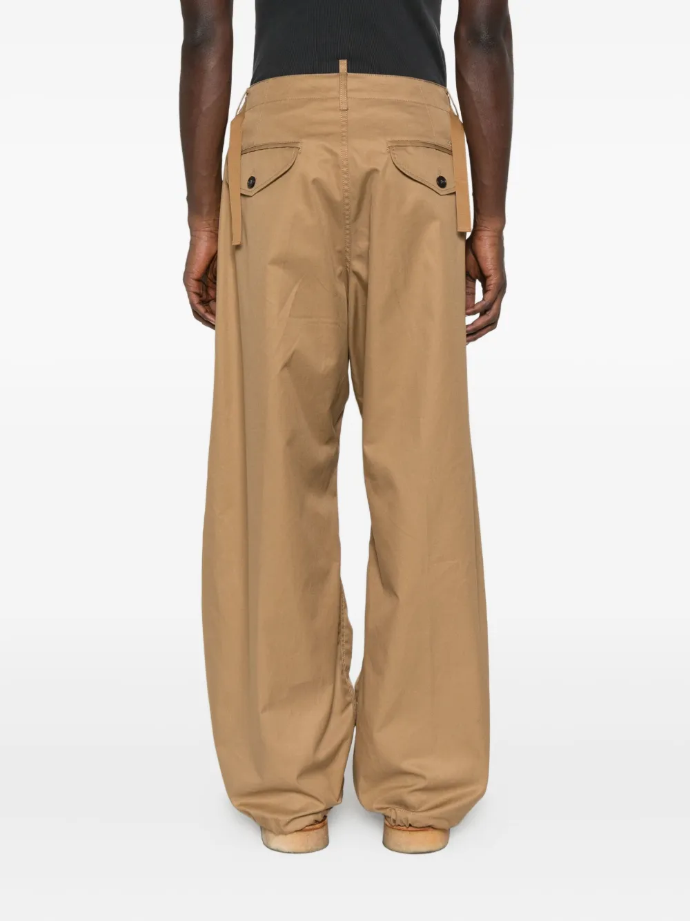 Dsquared2 Gathered-knees Cargo Pants In Brown