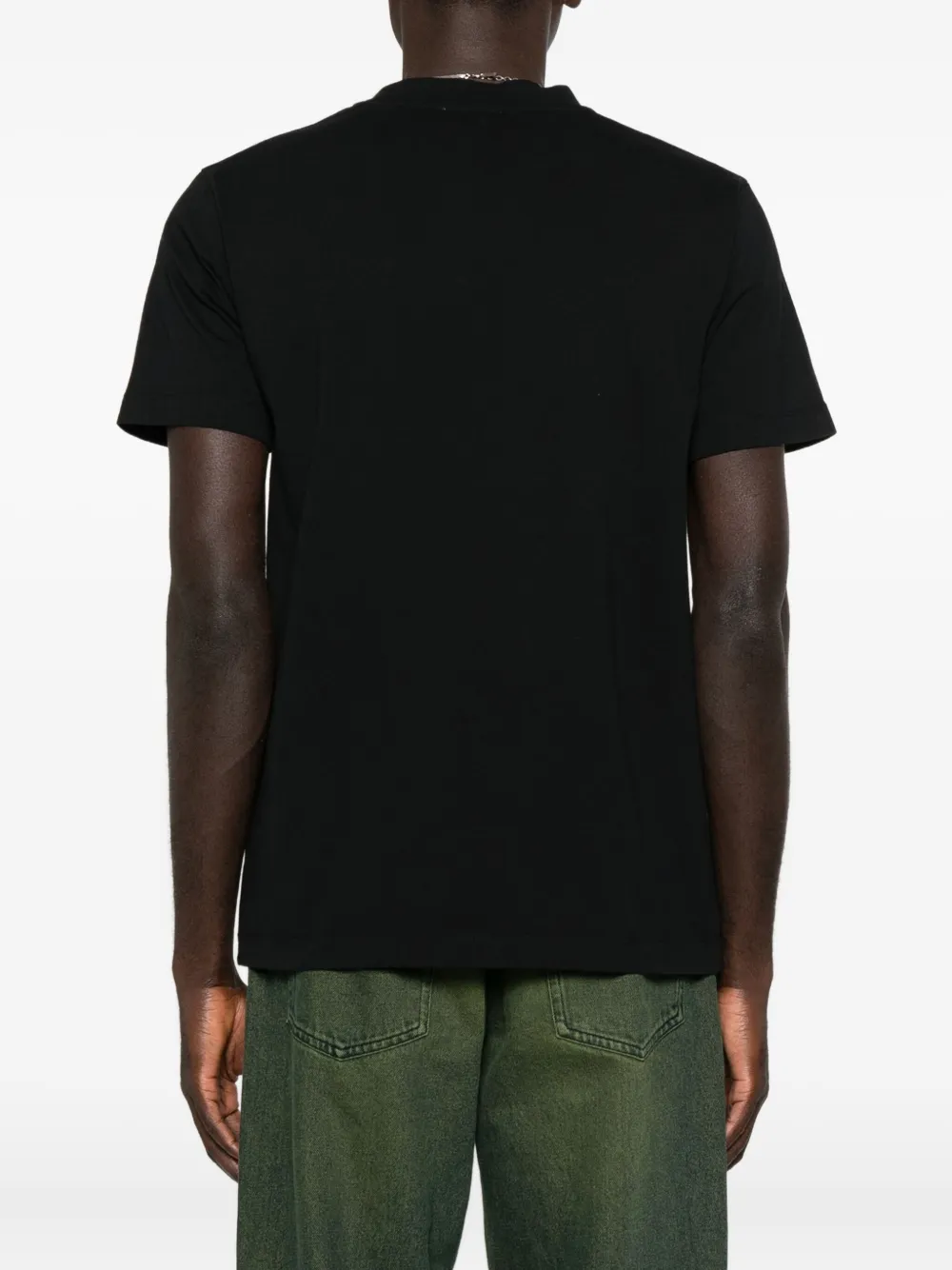 Off-white Slim Fit Arrow Logo Cotton Graphic T-shirt In Black