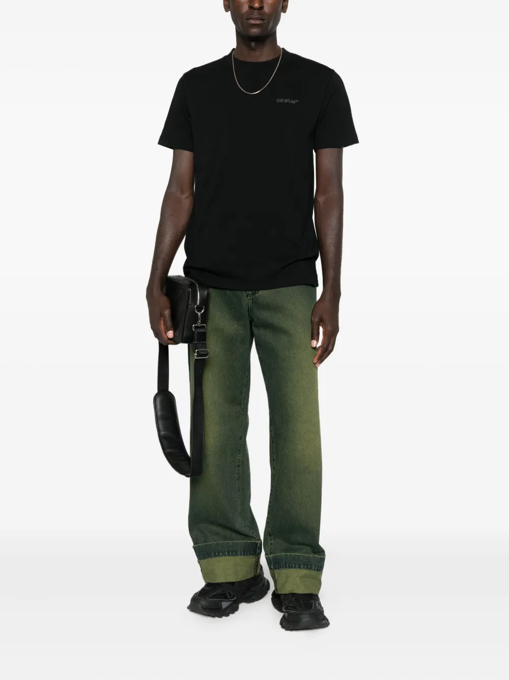 Off-White logo-embroidered cotton T-shirt | T-Shirts | Image 2