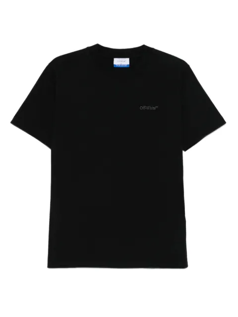 Off-White logo-embroidered cotton T-shirt