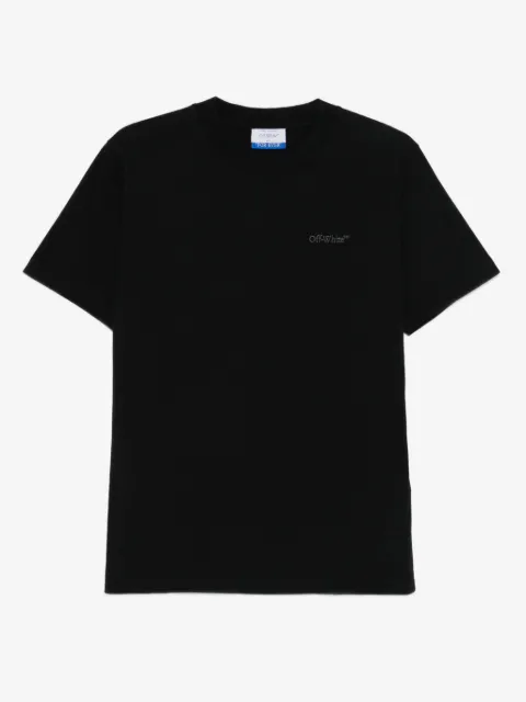 Off-White logo-embroidered cotton T-shirt