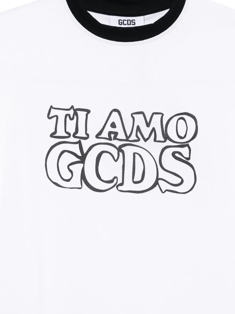 Gcds Graphic-print Ringer T-shirt In White