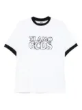 GCDS graphic-print ringer T-shirt - White