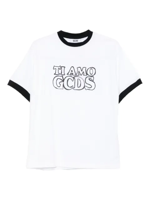 GCDS graphic-print ringer T-shirt