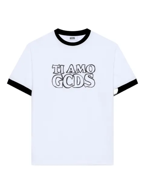 GCDS graphic-print ringer T-shirt