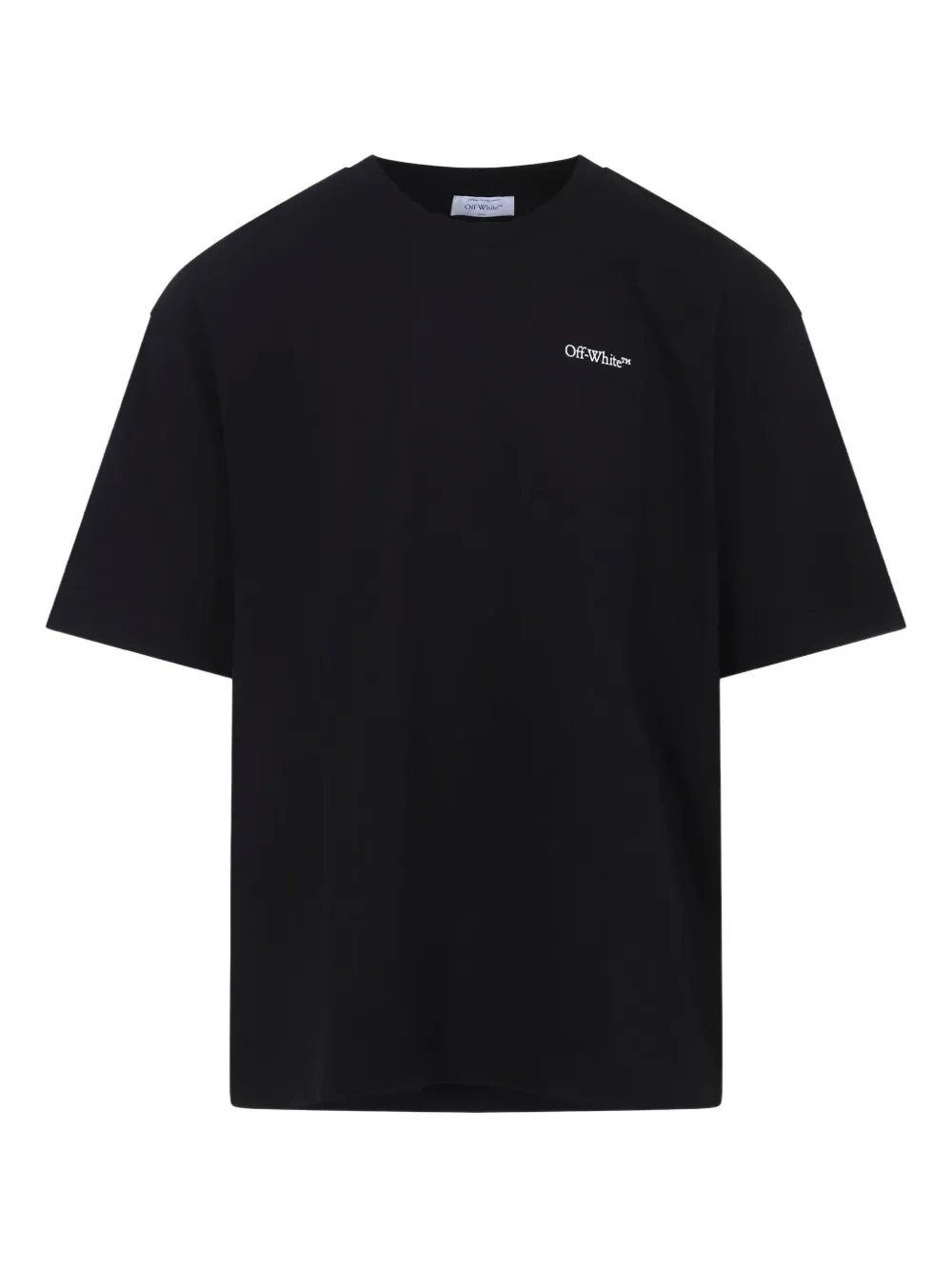 Off-white Graphic Print Short Sleeve Crew Neck T-shirt In Black