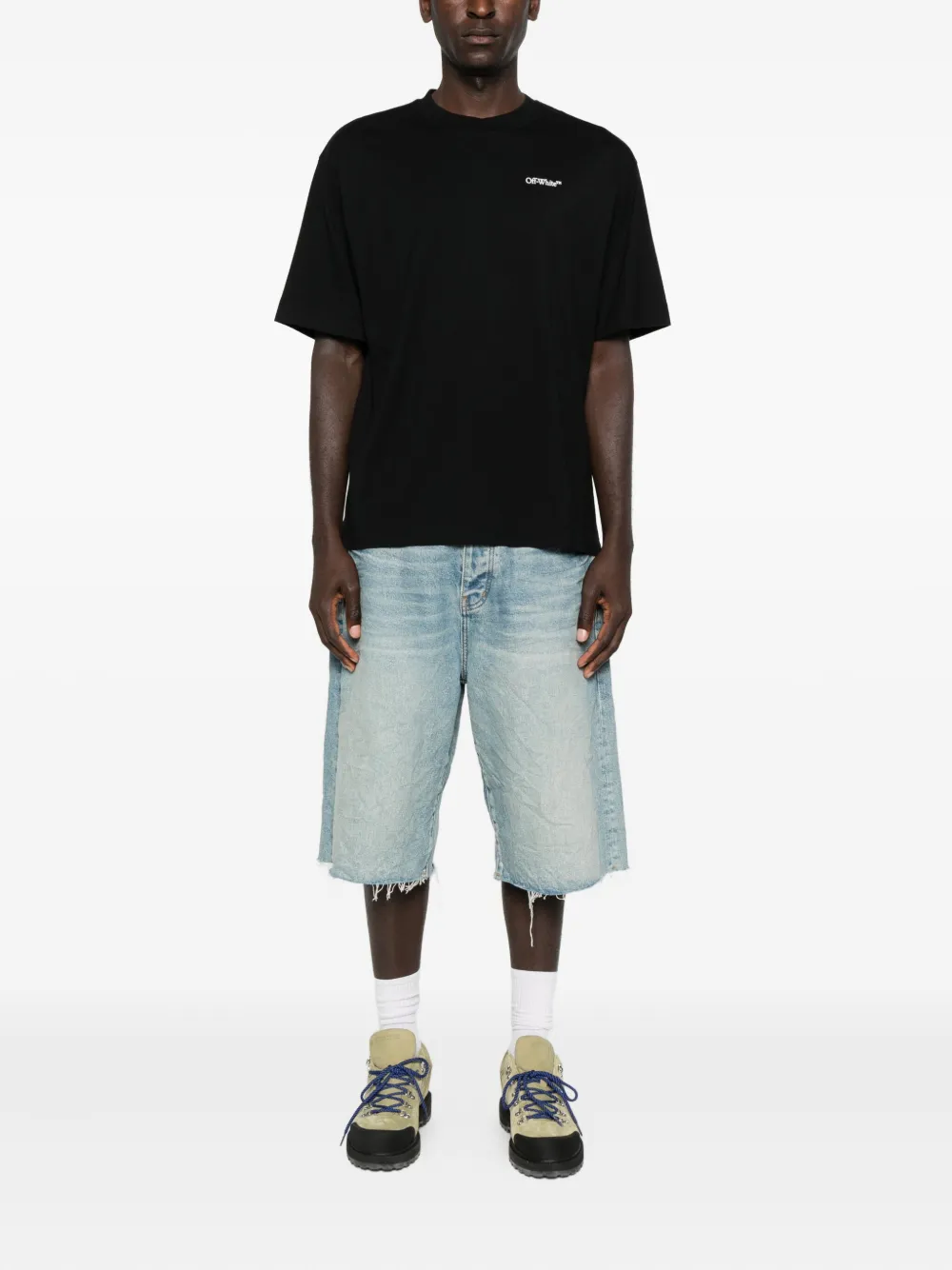 Off-White T-shirt met logoprint Zwart