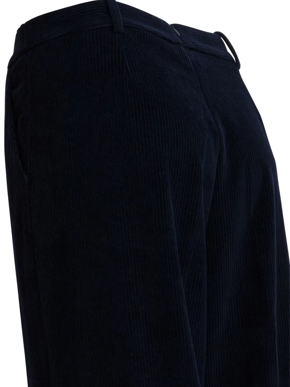 Circolo 1901 Ribfluwelen broek met wijde pijpen Blauw