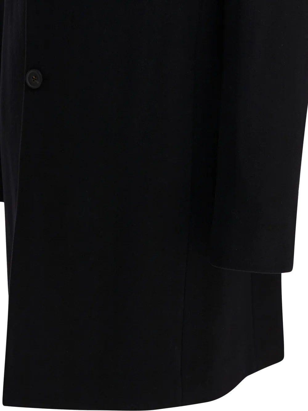 Vince Single Breasted Coat With Notch Lapel And Back Vent In Black