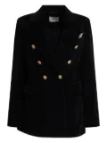 Circolo 1901 double-breasted velvet blazer - Black