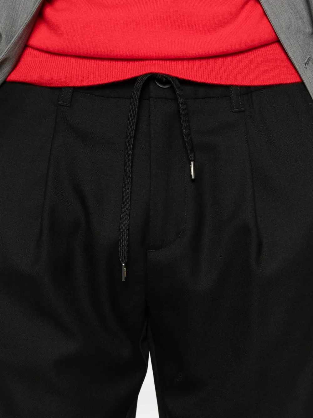 Herno Pleated Drawstring Trousers In Black