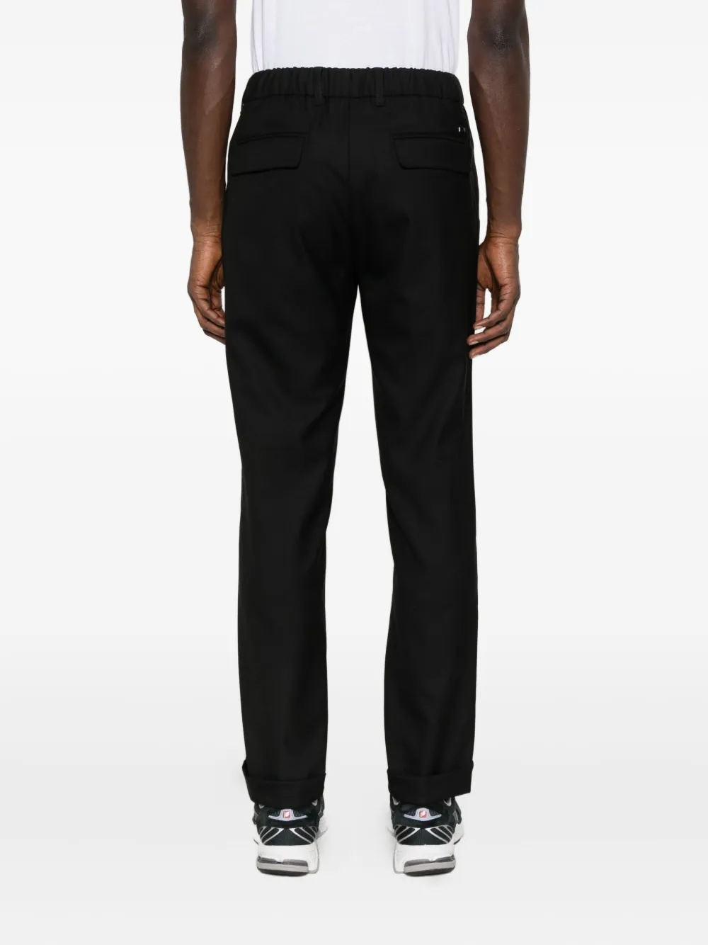 Herno Pleated Drawstring Trousers In Black