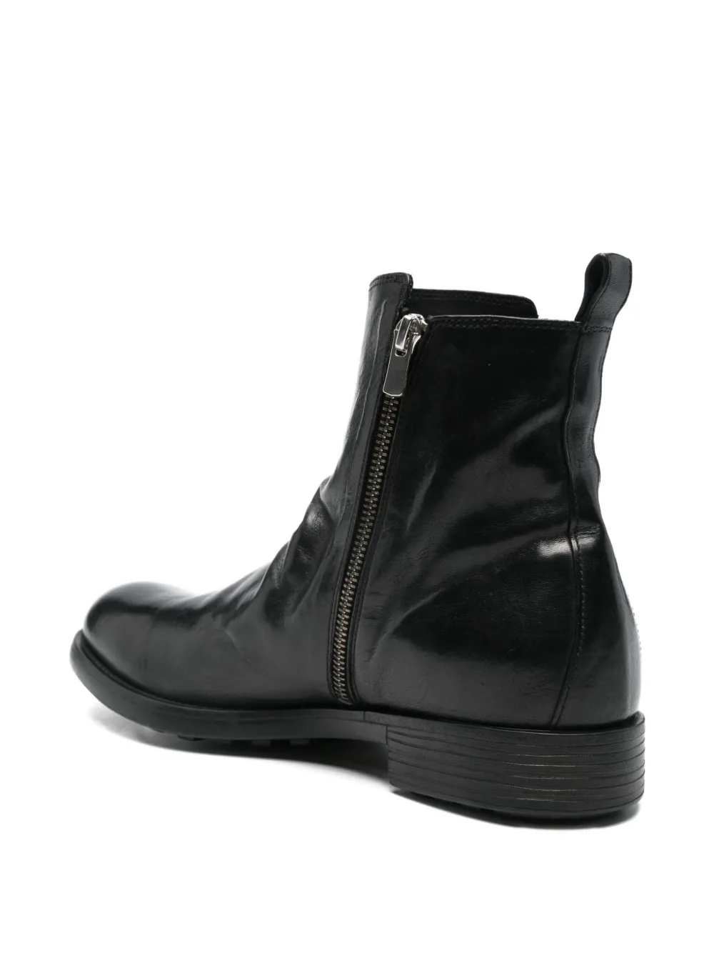 Officine Creative zip-detail leather boots Black