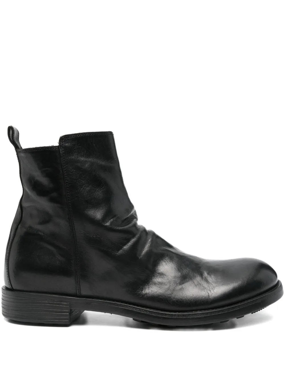 Officine Creative zip-detail leather boots Black