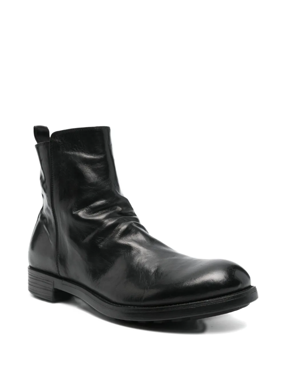 Officine Creative zip-detail leather boots Black