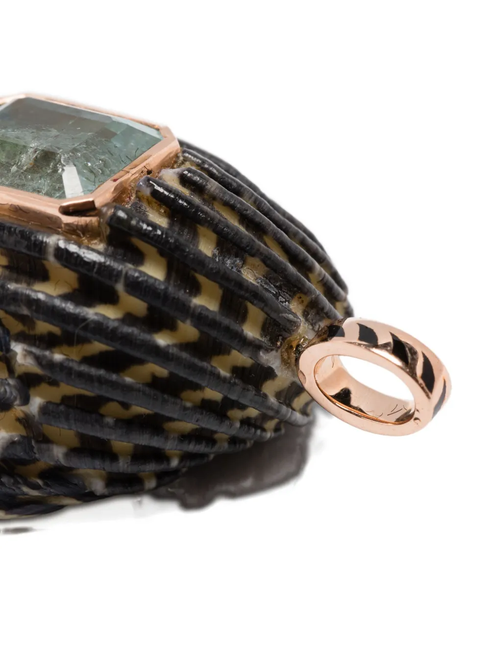 Dezso 18k Rose Gold Narita Aquamarine Pendant In Pink