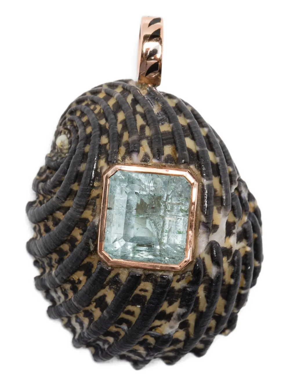 Dezso 18k Rose Gold Narita Aquamarine Pendant In Pink