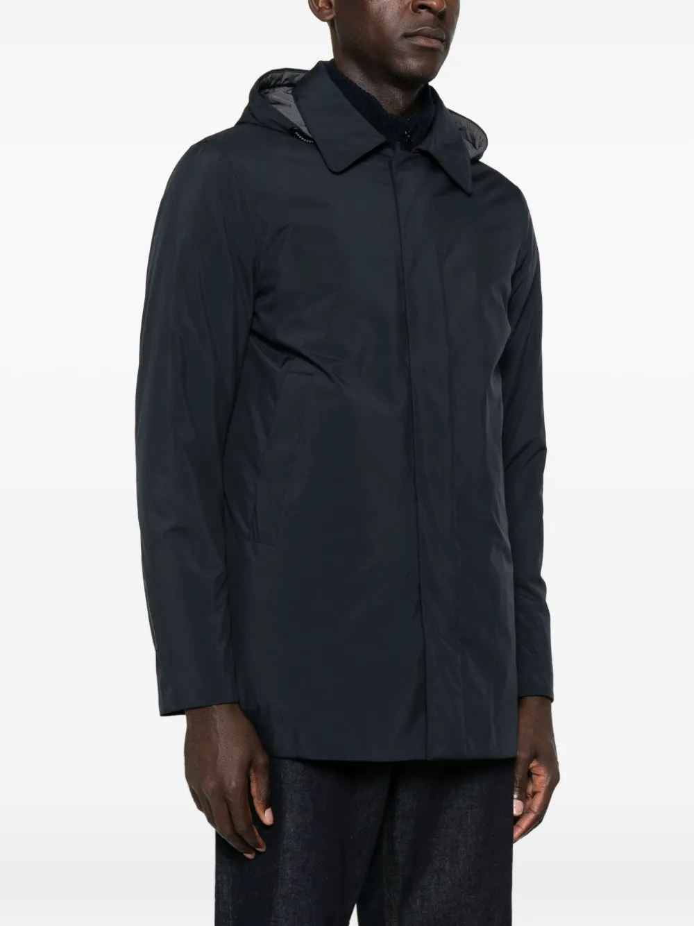 People Of Shibuya Jas met capuchon Blauw