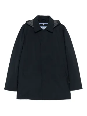 Emporio Armani フーデッド コート | ブルー | FARFETCH JP