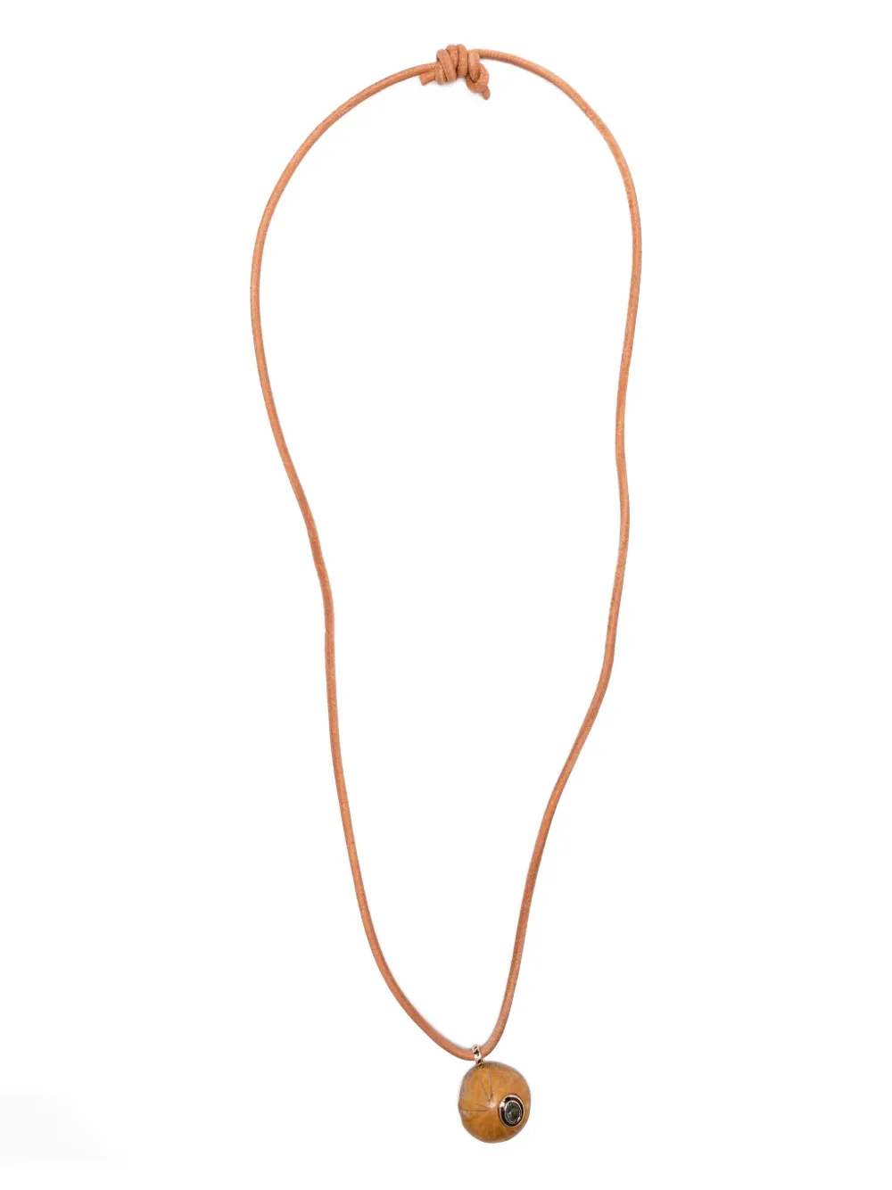 Dezso 18k Rose Gold Fossilized Aquamarine Necklace In Pink