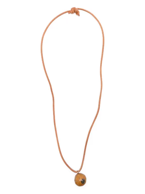 Dezso колье Fossilized из розового золота с аквамарином