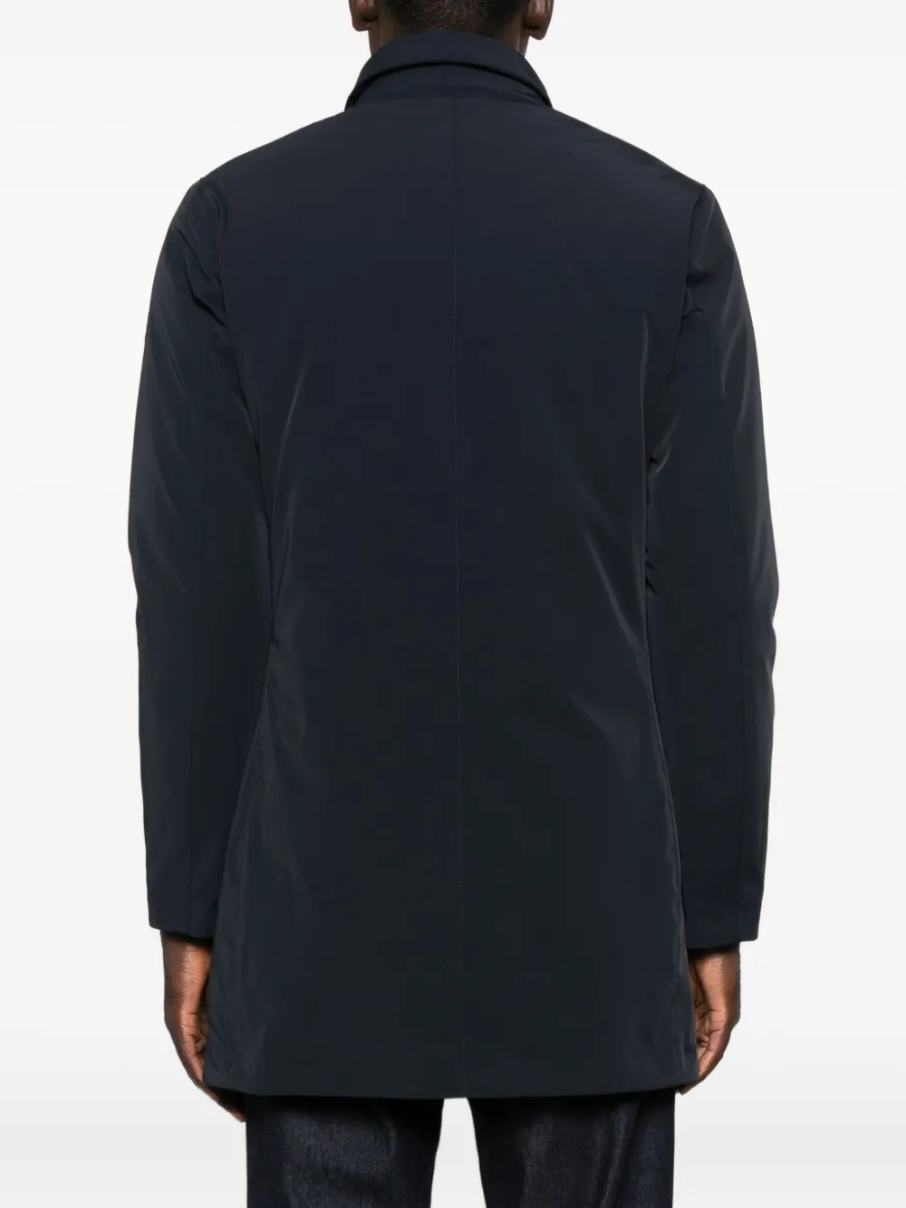 People Of Shibuya Concealed-zip Coat In Blue