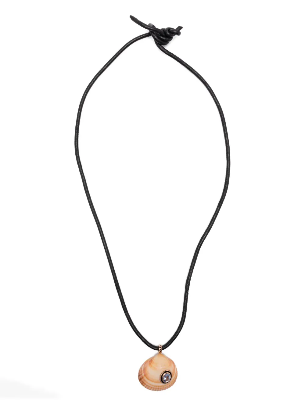 Dezso 18k Rose Gold Natural Anadara Sapphire Necklace In Pink