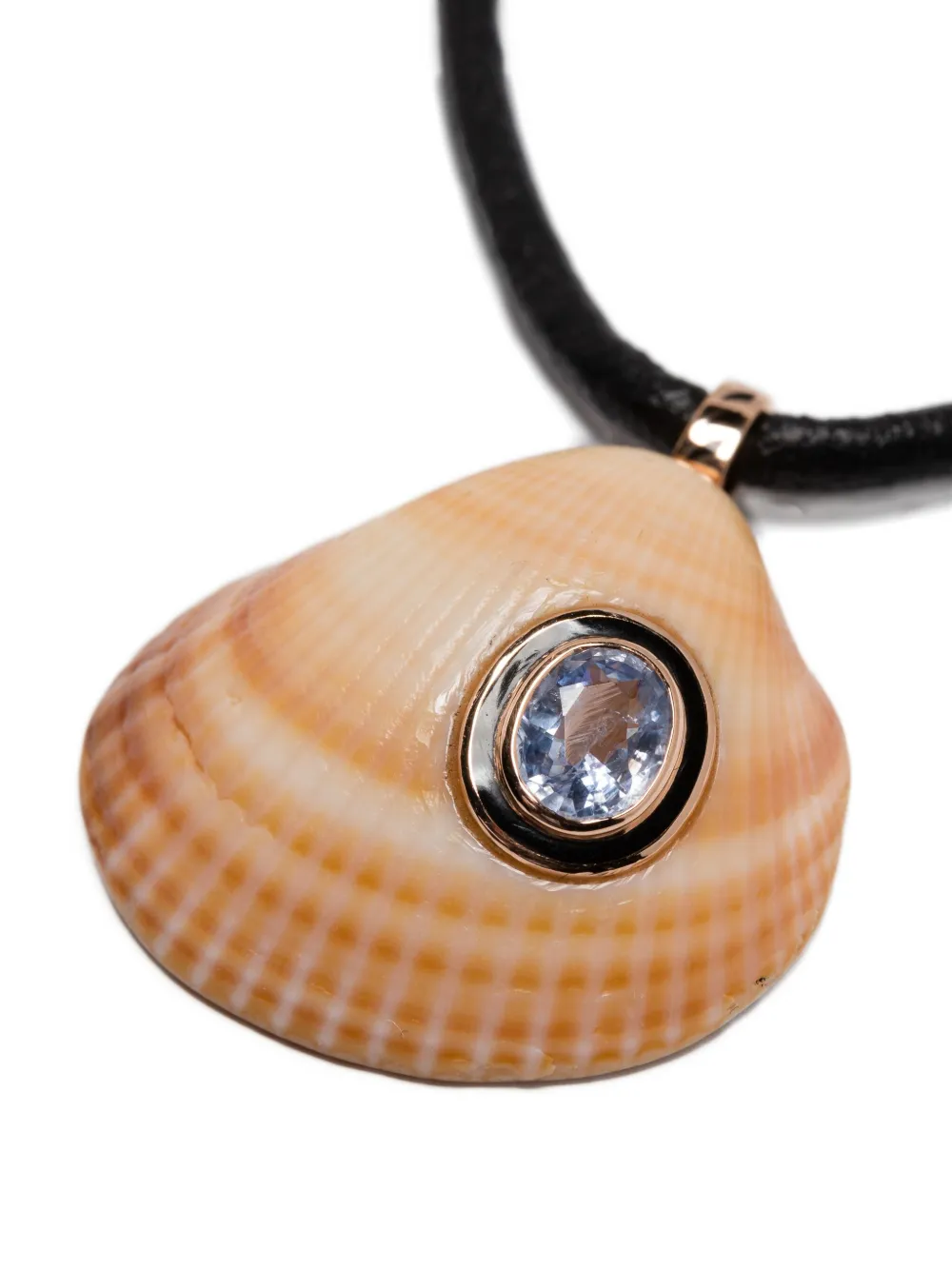 Dezso 18k Rose Gold Natural Anadara Sapphire Necklace In Pink