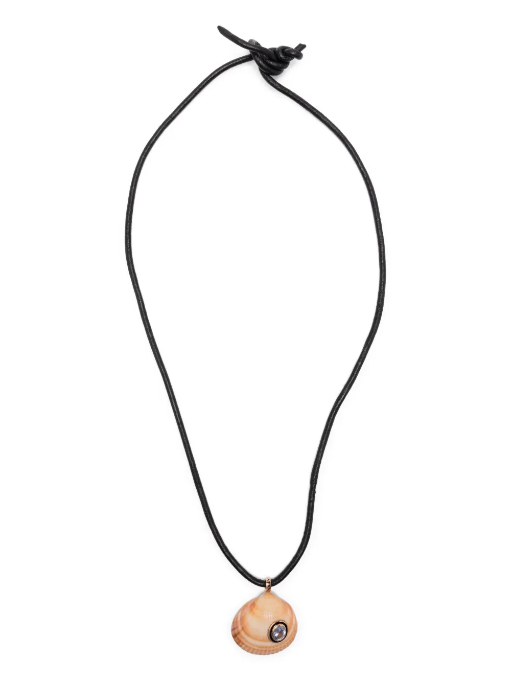 Dezso Natural Anadara サファイア ネックレス 18Kローズゴールド - ピンク