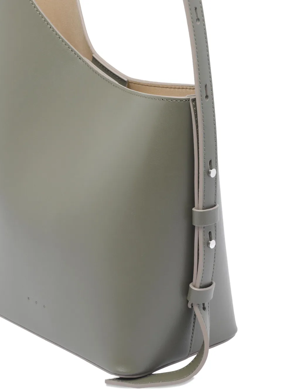 Aesther Ekme Demi Lune Calfskin Leather Bucket Bag In Green