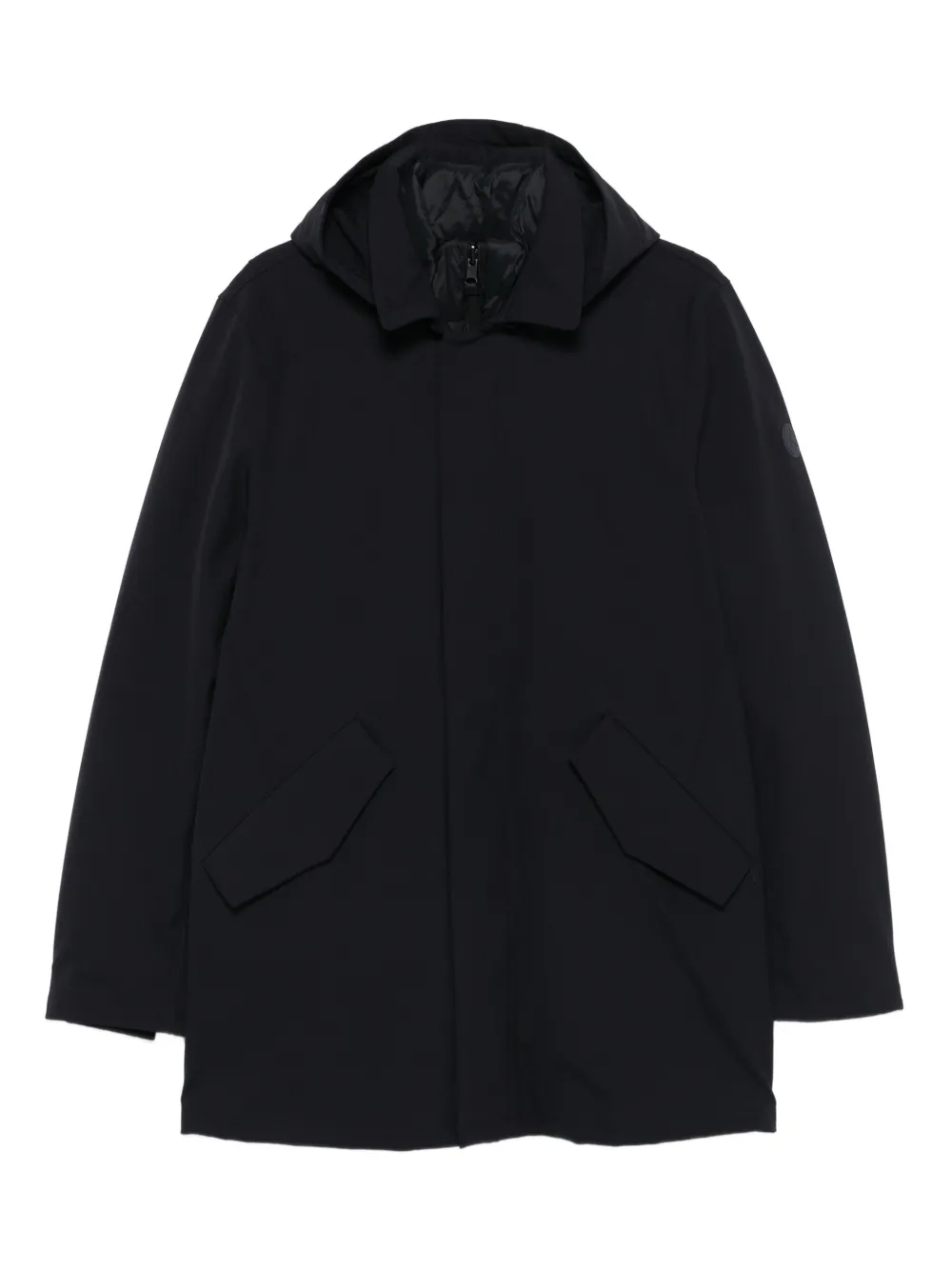 People Of Shibuya hooded flap-pocket coat | Black | Image 1