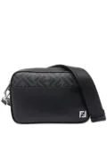 FENDI FF-logo zip bag - Black