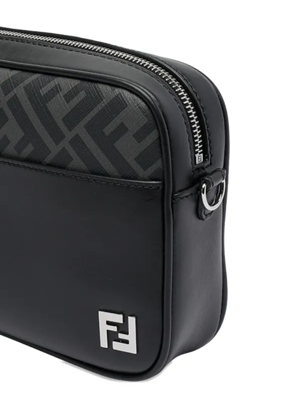 FENDI FF-logo Zip Bag | Black | FARFETCH