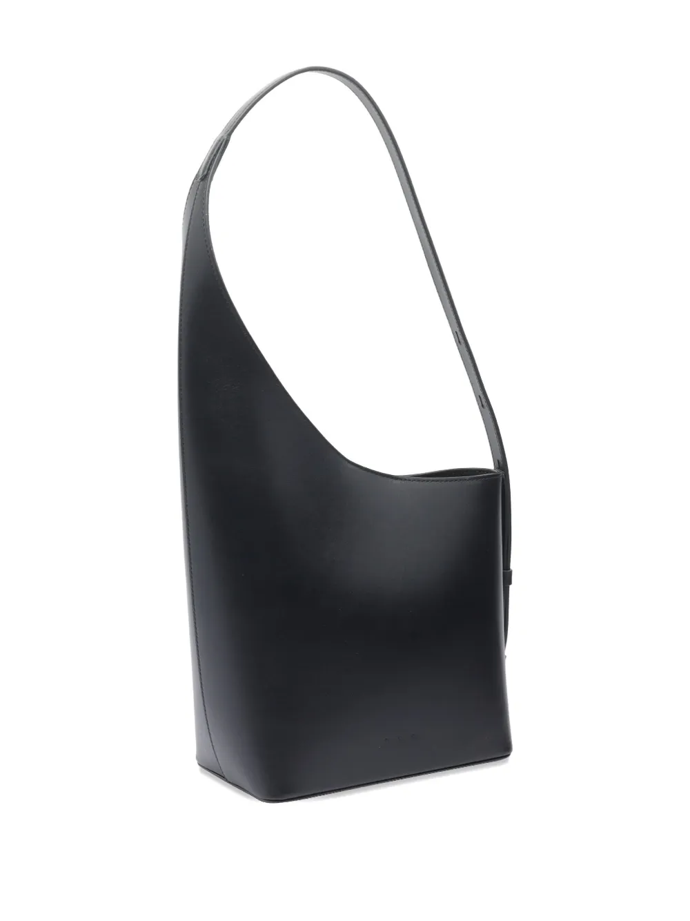 Aesther Ekme Demi-Lune leren schoudertas Zwart