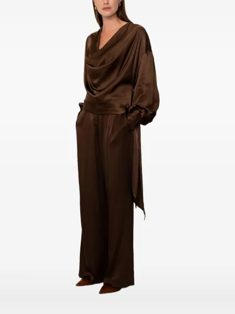 VIVEH Suhail cowl-neck tie-detail top