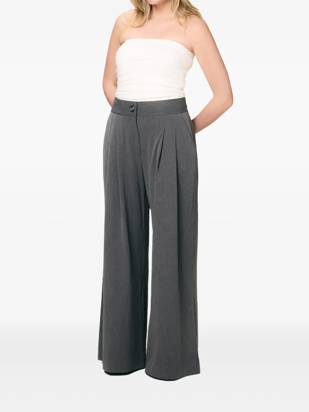 Viveh Pleated-front Trousers In Gray