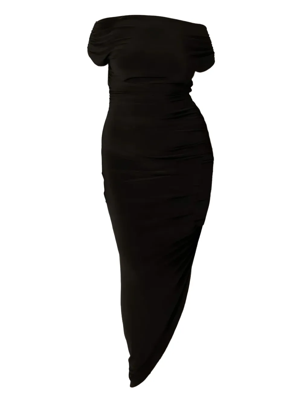 VIVEH Columbine ruched cowl-neck dress | Black | Image 1