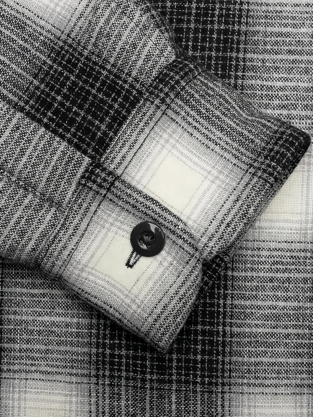 Neighborhood Geruit overhemd Zwart