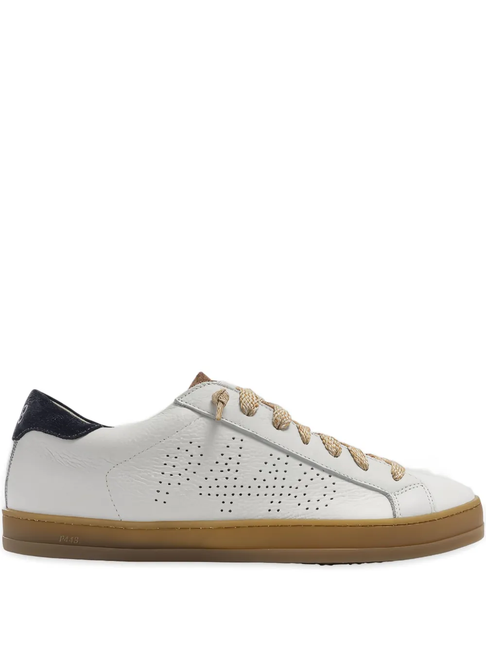 P448 John Perforated Leather Sneakers In White