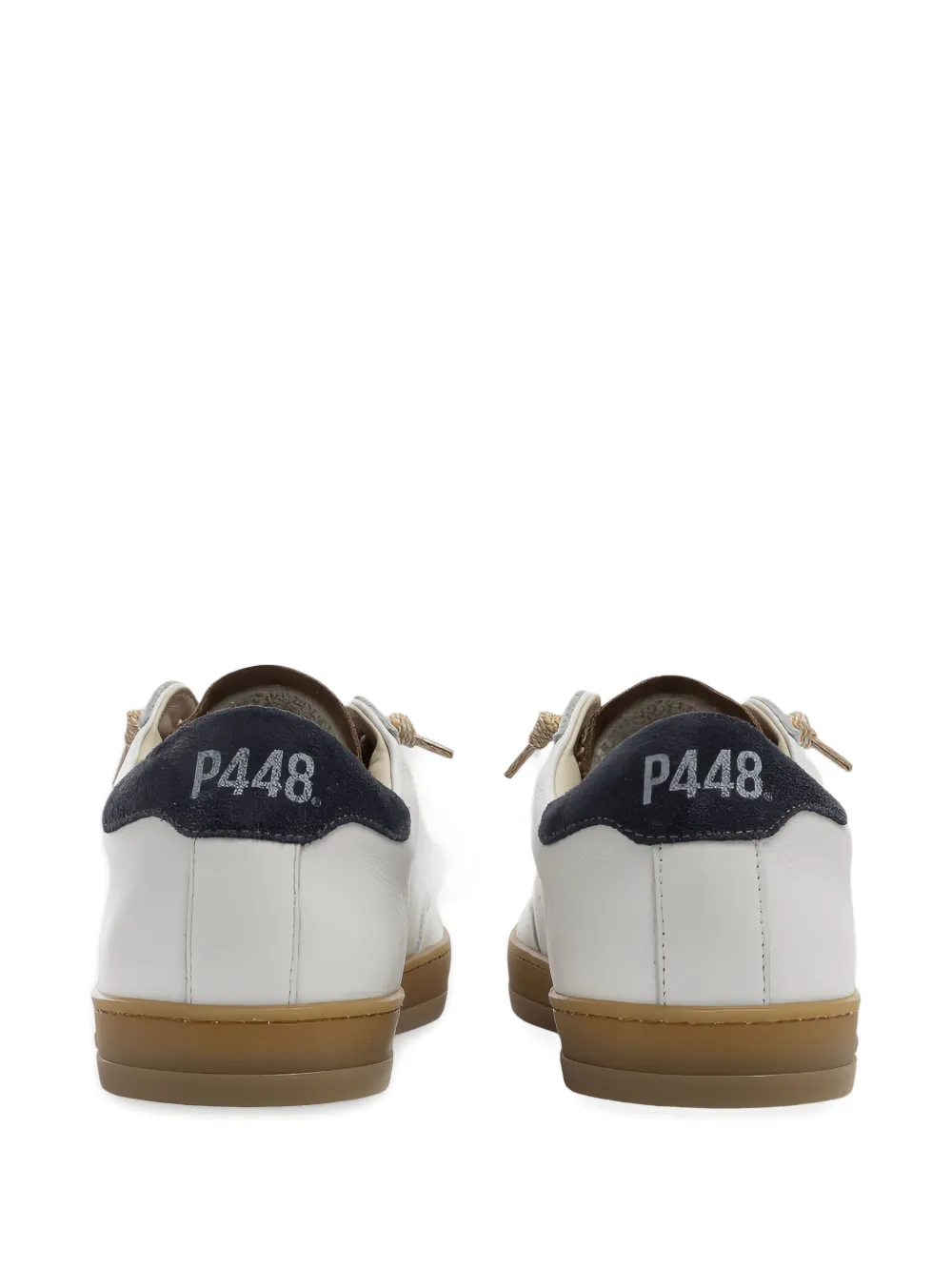 P448 John Perforated Leather Sneakers In White