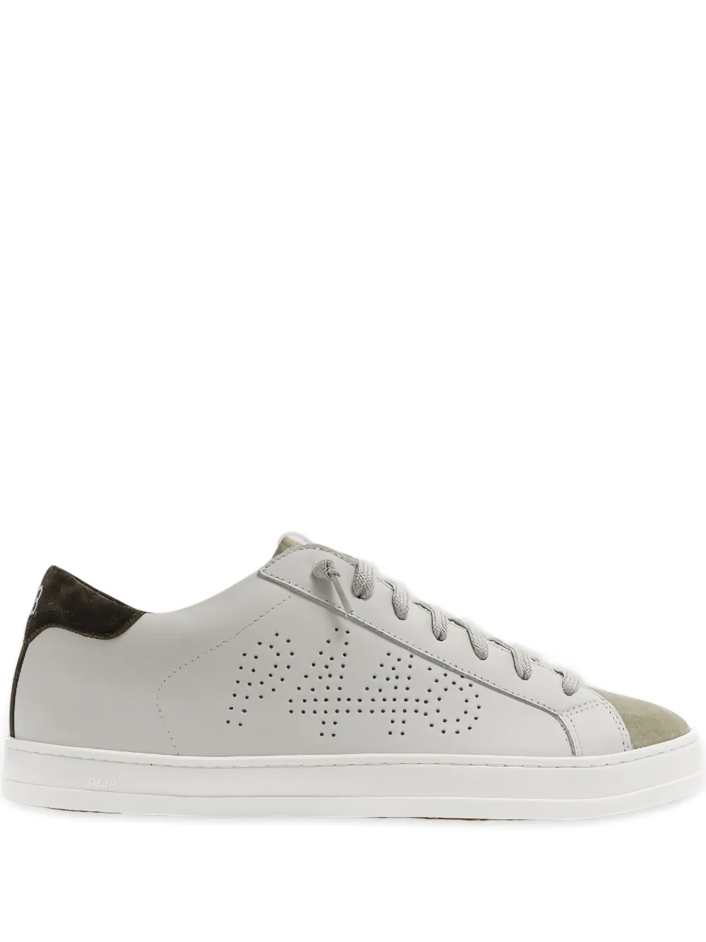 P448 John Perforated Seude-panel Sneakers In White