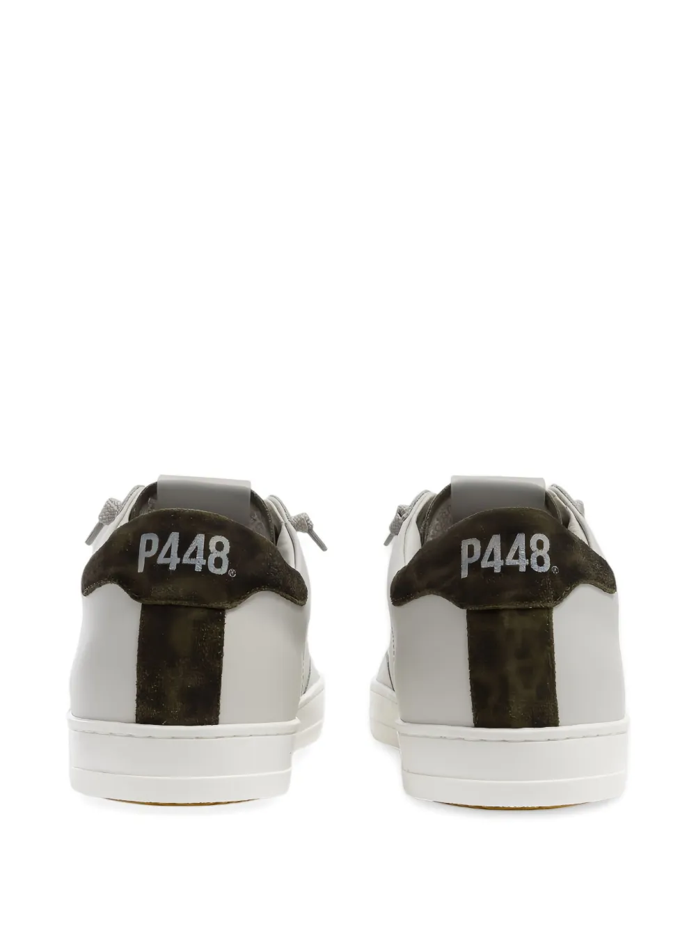 P448 John Perforated Seude-panel Sneakers In White